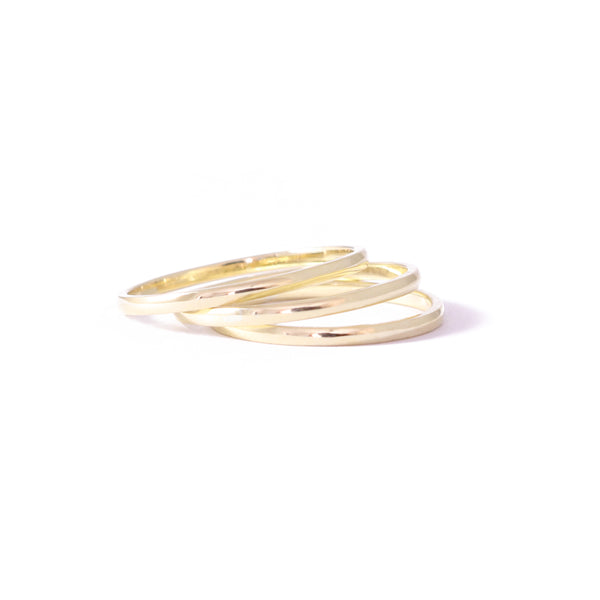 Delicate Half-round Band In 9ct Yellow Gold