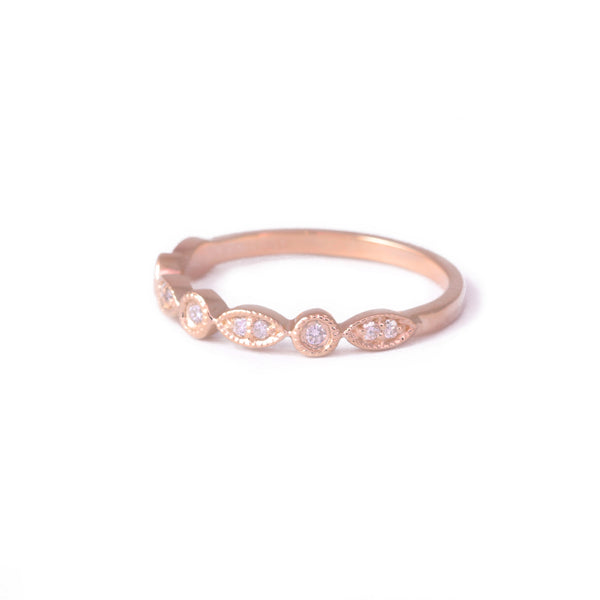 Vintage Diamond Eternity Ring In 9ct Rose Gold