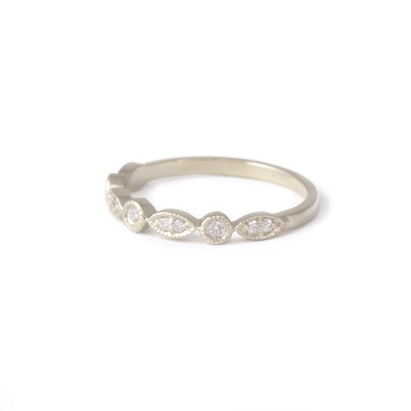 Vintage Diamond Eternity Ring In 9ct White Gold