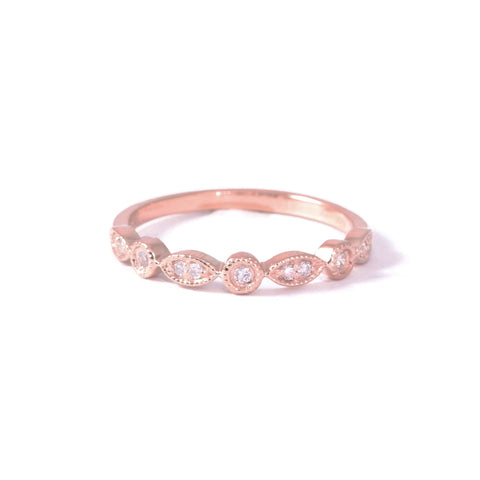 Vintage Diamond Eternity Ring In 9ct Rose Gold