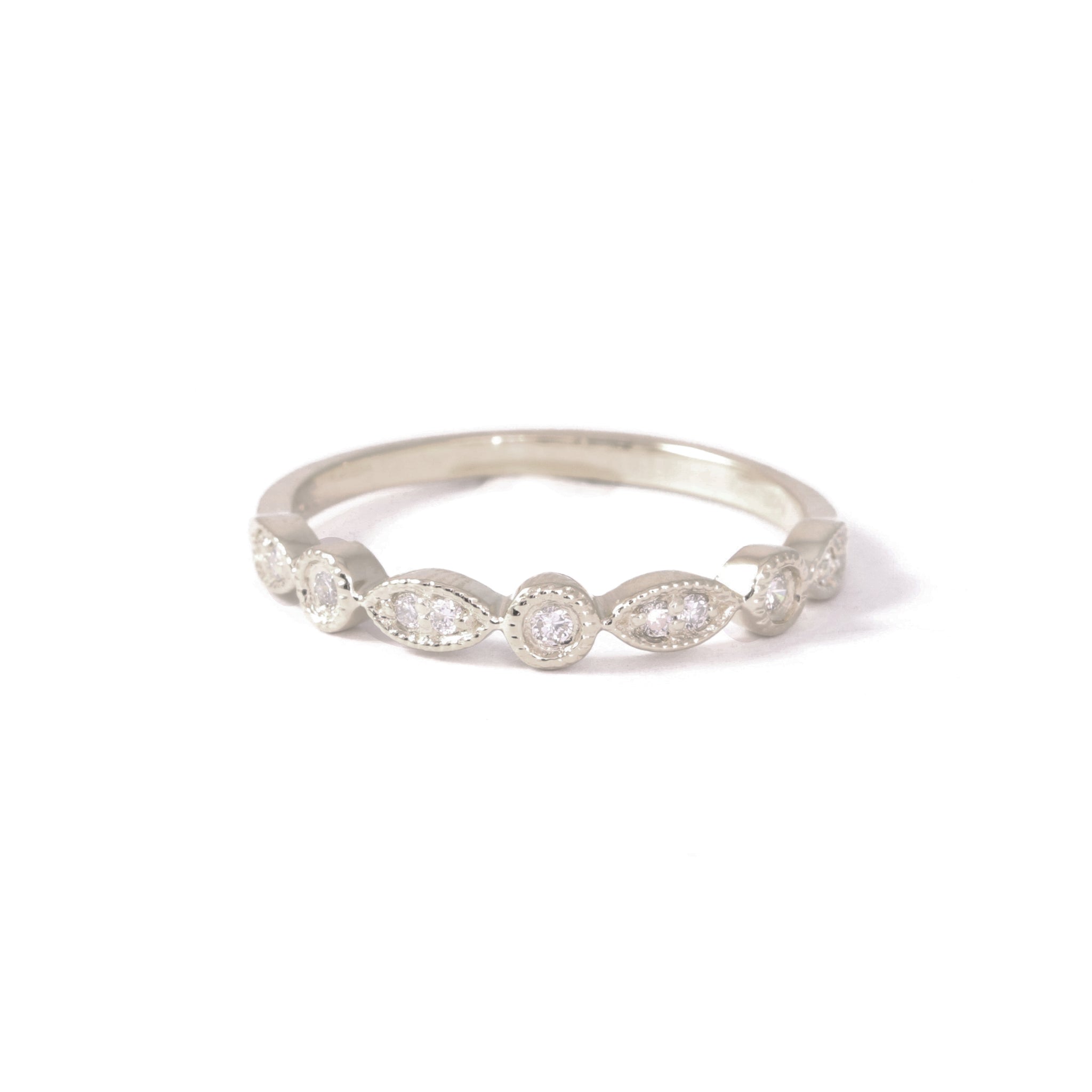 Vintage Diamond Eternity Ring In 9ct White Gold