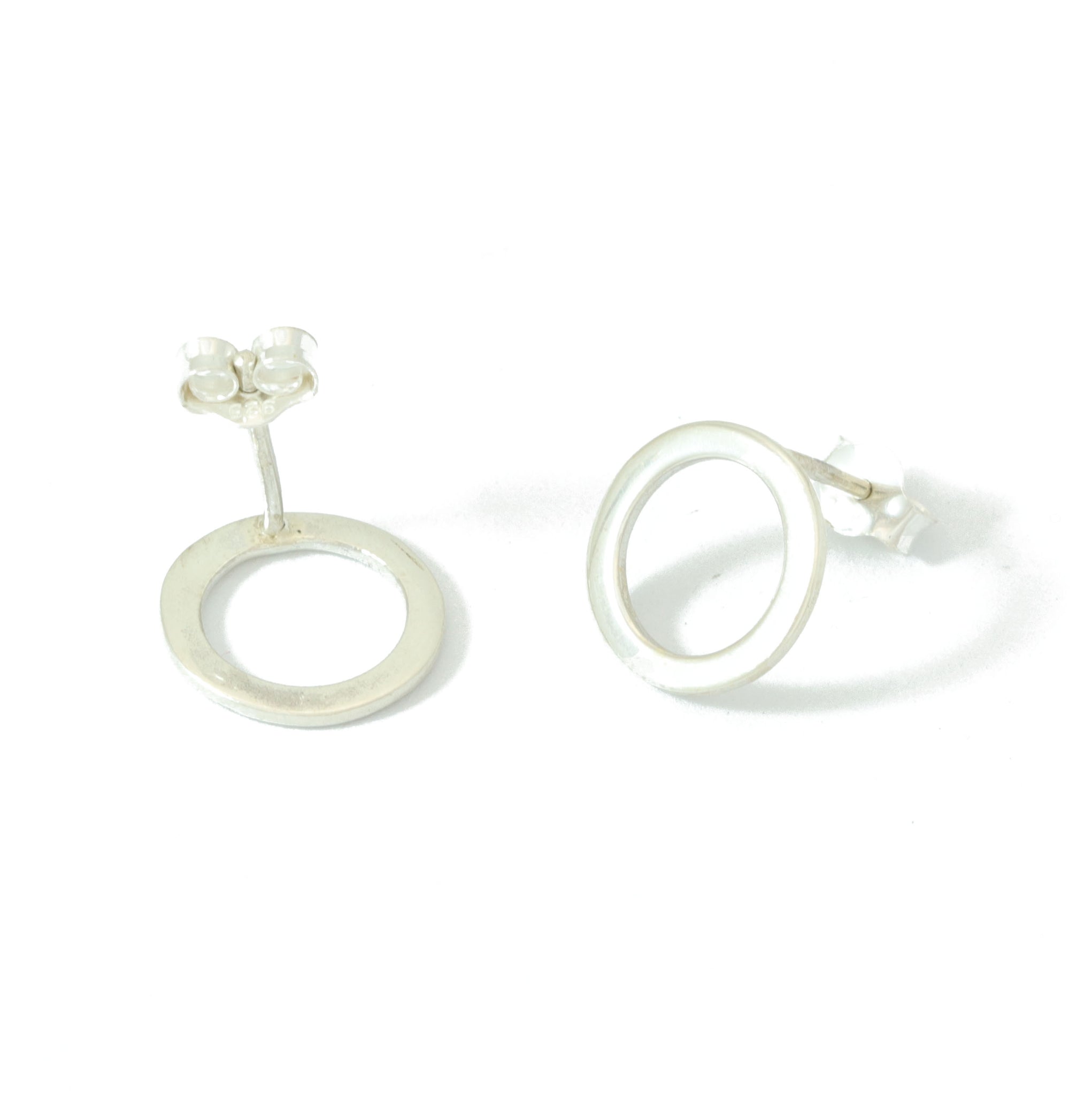 Circle Earrings In Silver