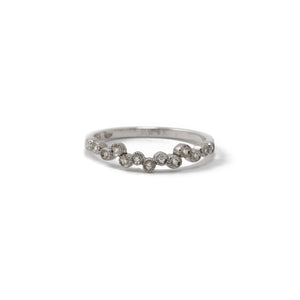 Scattered Diamond Ring In 9ct White Gold