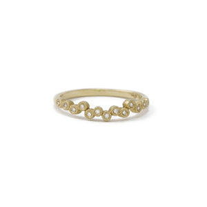 Scattered Diamond Ring In 9ct Yellow Gold
