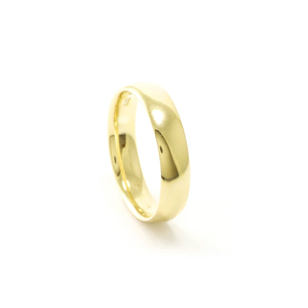 Half Round Polished Band In 9ct Yellow Gold
