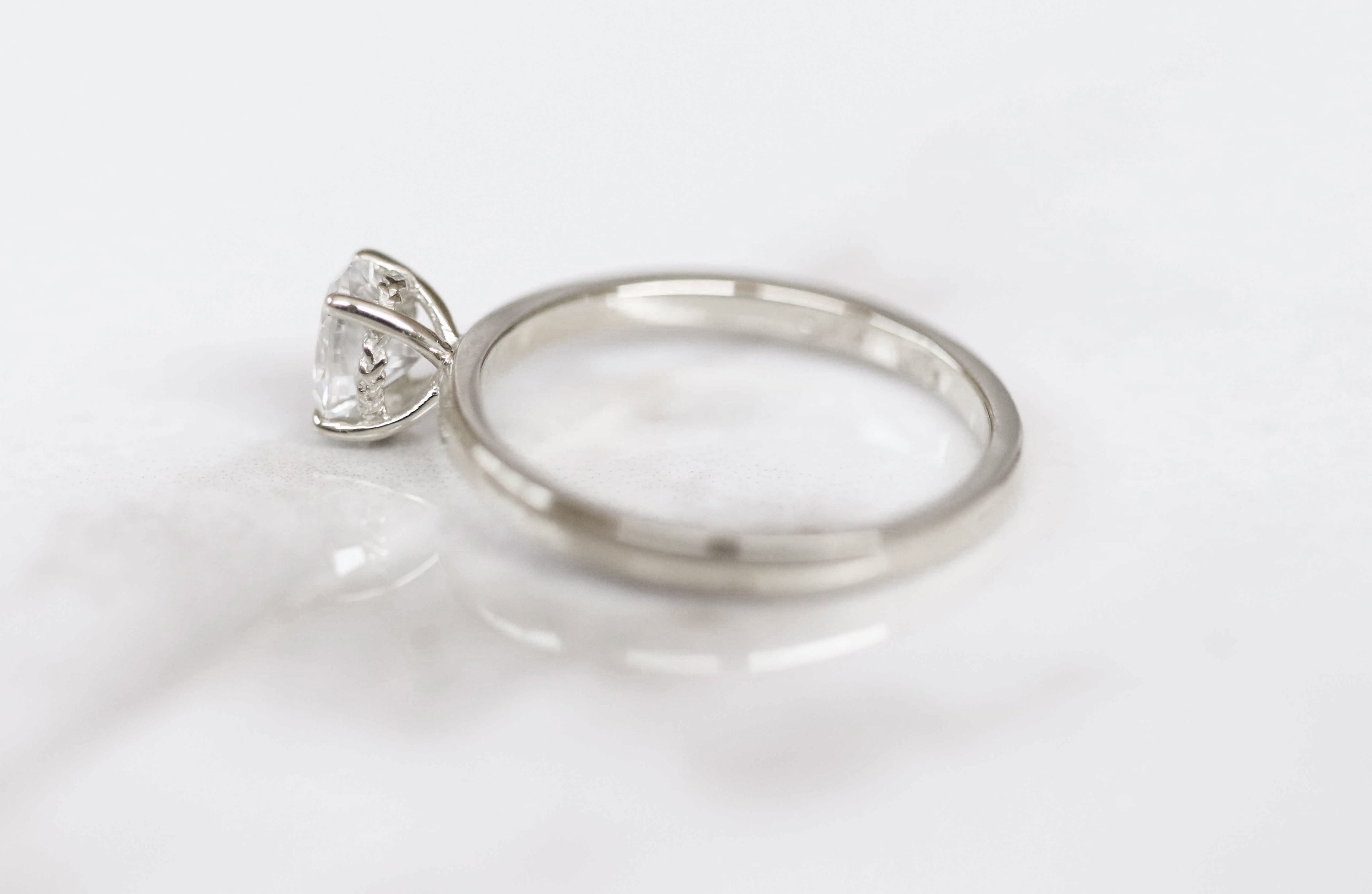 Nayeli Oval Lab-Grown Diamond Ring In White Gold