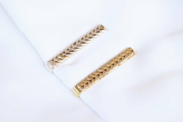 August Woven Tie Clip In Silver