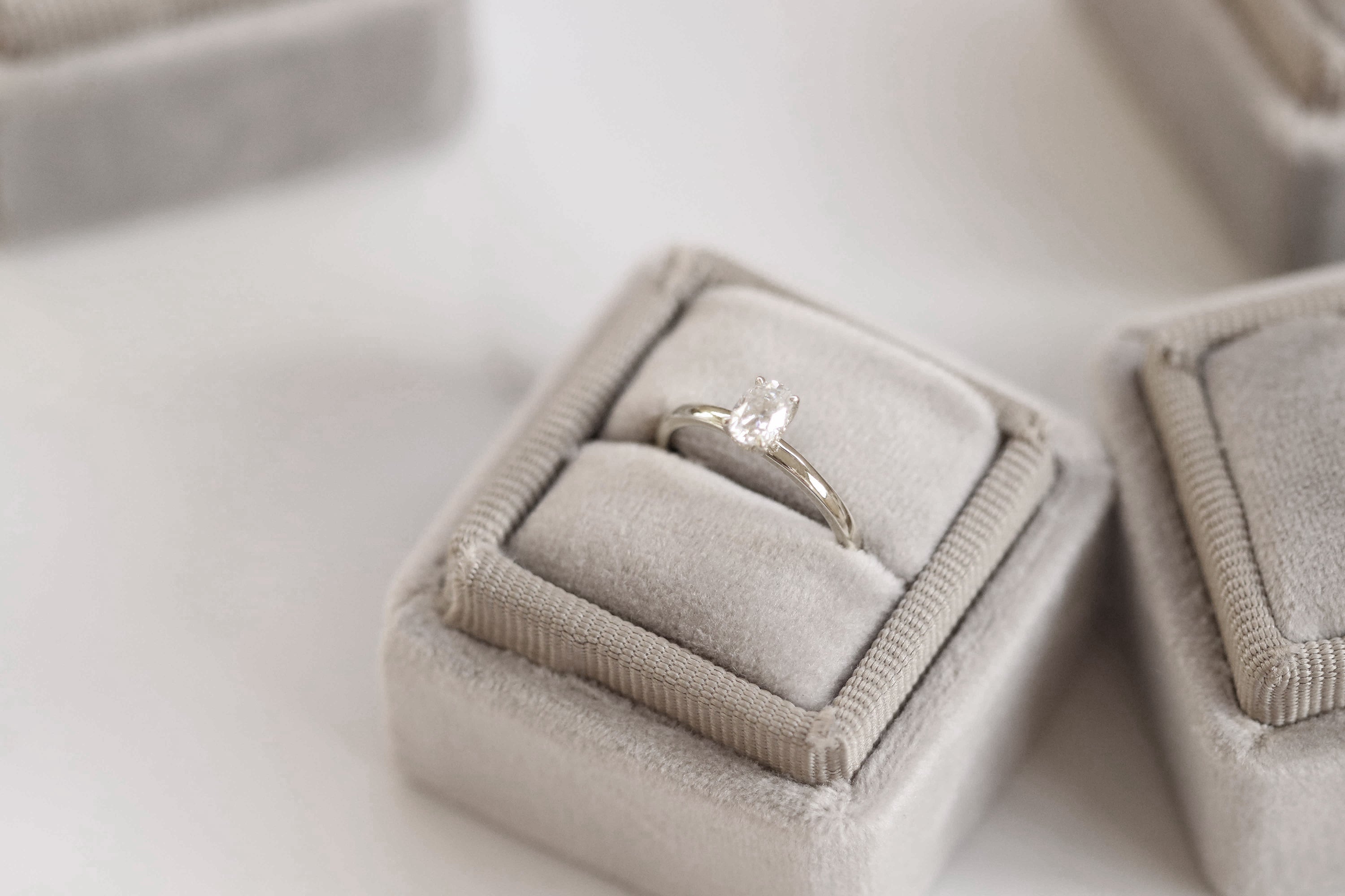 Nayeli Oval Lab-Grown Diamond Ring In White Gold