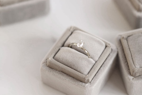 Nayeli Oval Moissanite Ring In White Gold