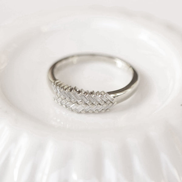 Indira Moissanite Ring In White Gold