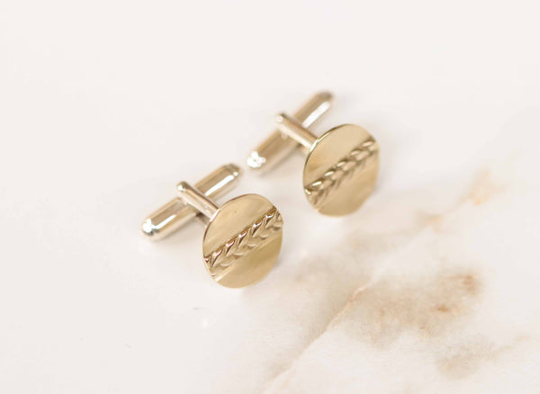 Giovanni Oval Cufflinks In Brass