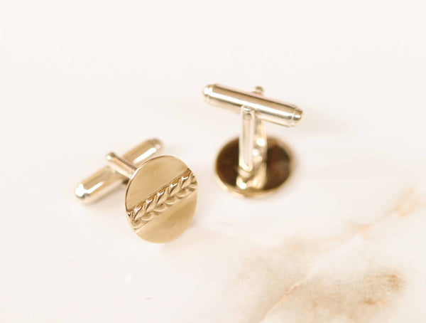 Giovanni Oval Cufflinks In Brass