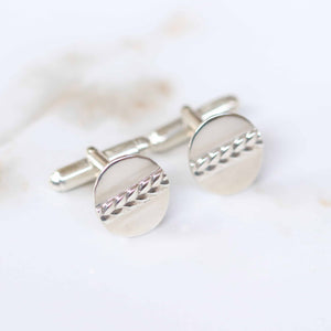 Giovanni Oval Cufflinks In Silver