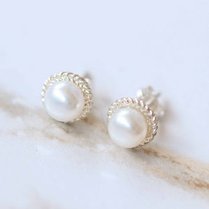 Grace Woven Pearl Studs