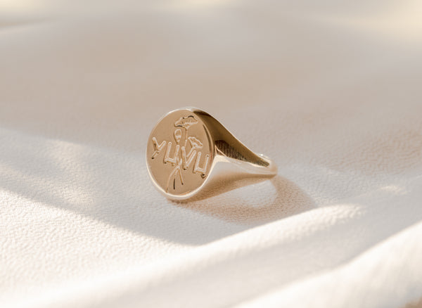 YHVH signet Ring in Brass