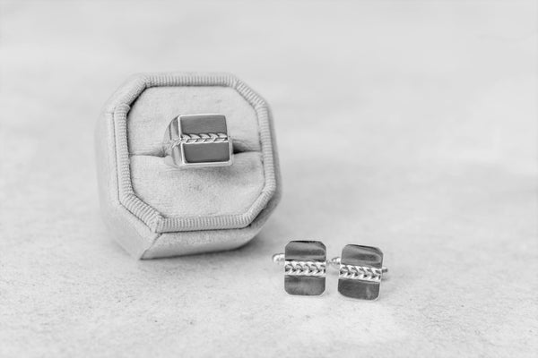 Ignatius Octagon Cufflinks in Silver