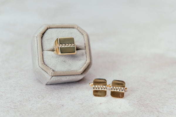 Ignatius Octagon Cufflinks in Brass