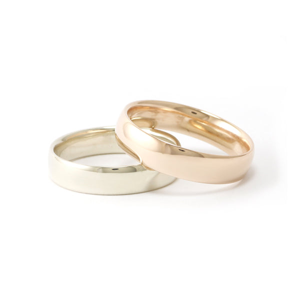 Half Round Polished Band In 9ct Rose Gold