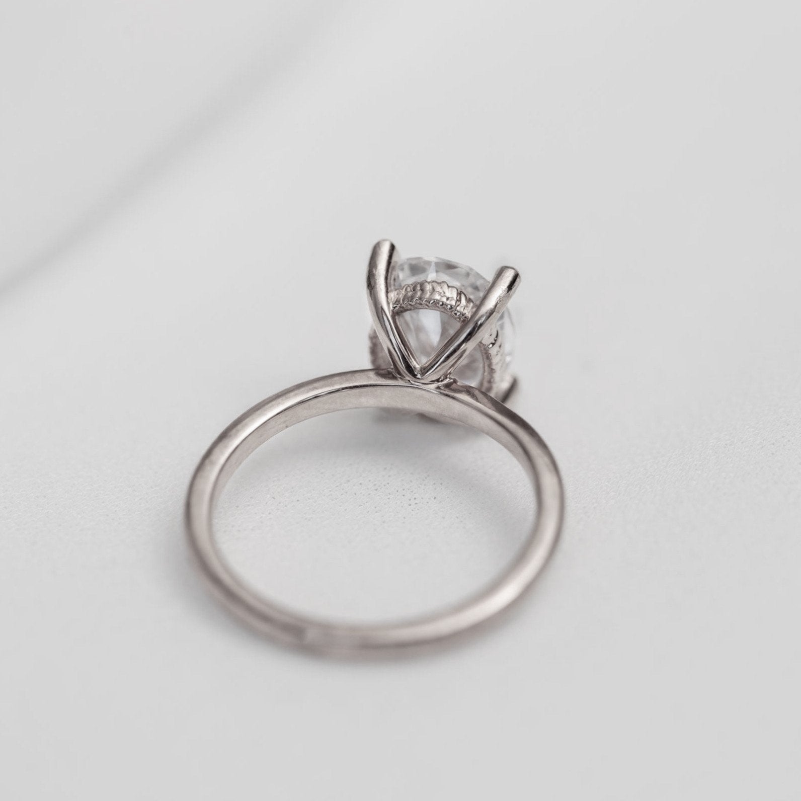 Nayeli Oval Lab-Grown Diamond Ring In White Gold