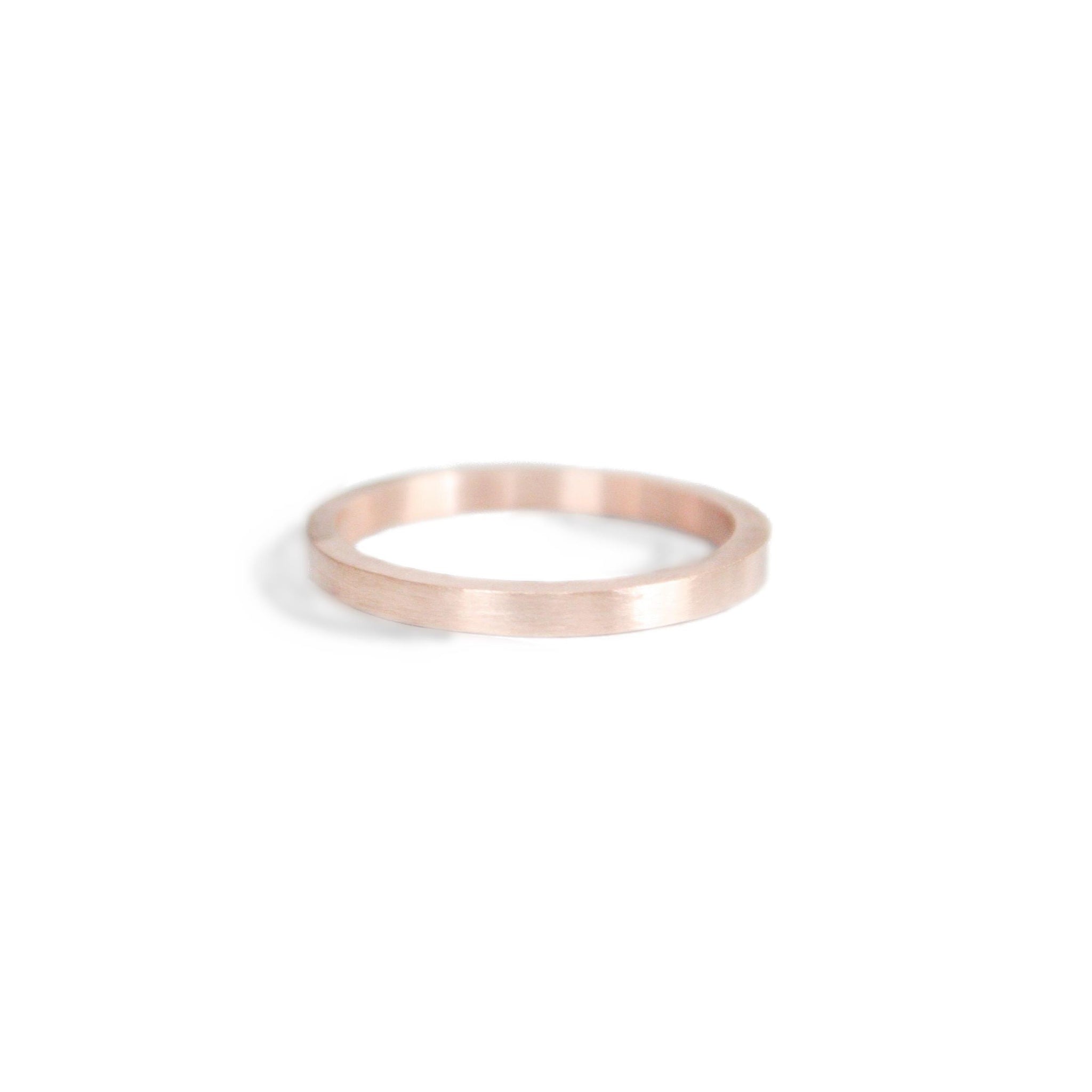Flat Band In 9ct Rose Gold