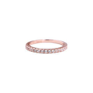 Half Eternity Diamond Band In 9ct Rose Gold