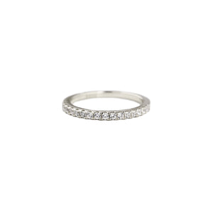 Half Eternity Diamond Band In 9ct White Gold