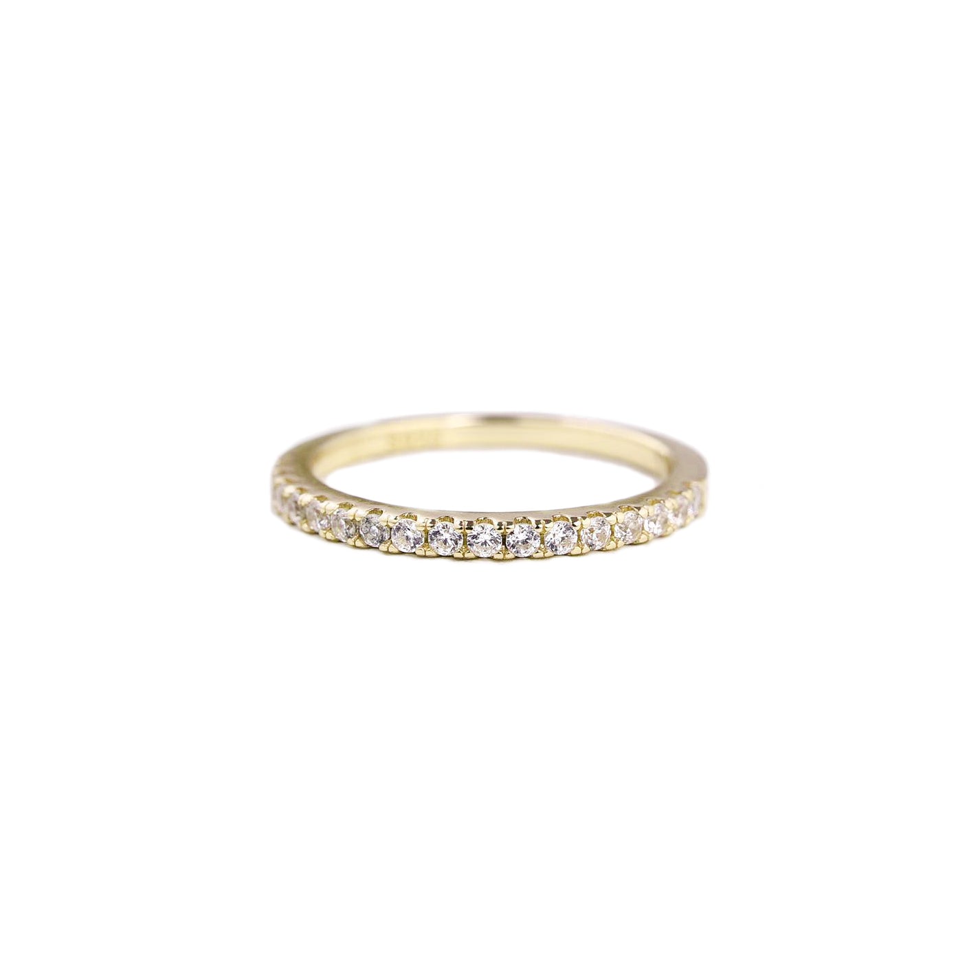 Half Eternity Diamond Band In 9ct Yellow Gold