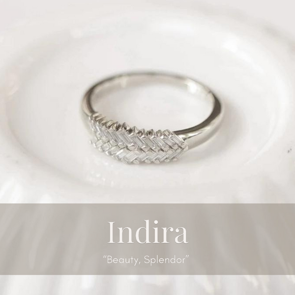 Indira Moissanite Ring In White Gold