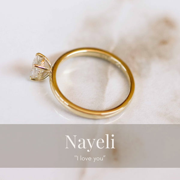 Nayeli Oval Moissanite Ring In Gold