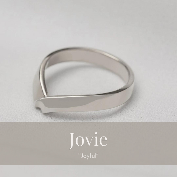 Jovie Fold-Over Band In Silver