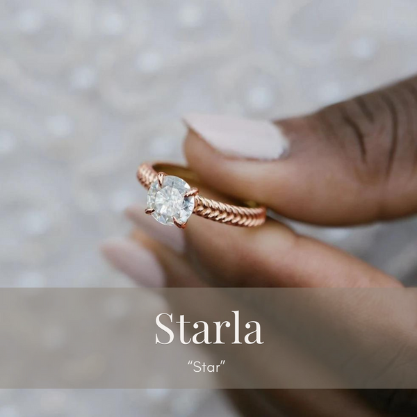 Starla Moissanite Ring In Rose Gold