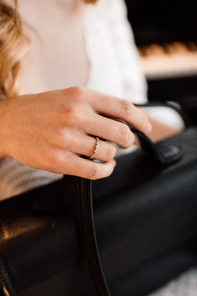 Scattered Diamond Ring In 9ct White Gold