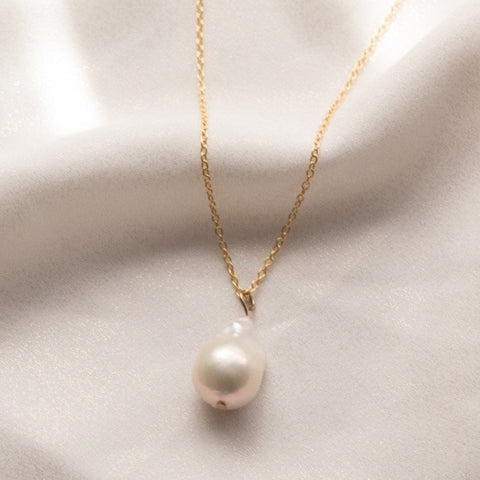 Baroque Pearl Pendant In Gold