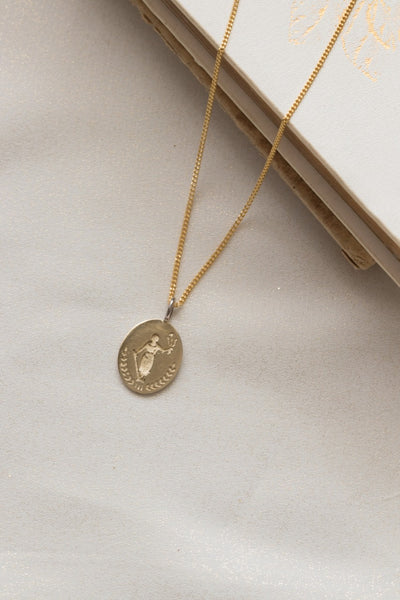 Lady of Liberty Pendant In Gold