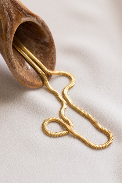 Flat Wide Chain In Gold