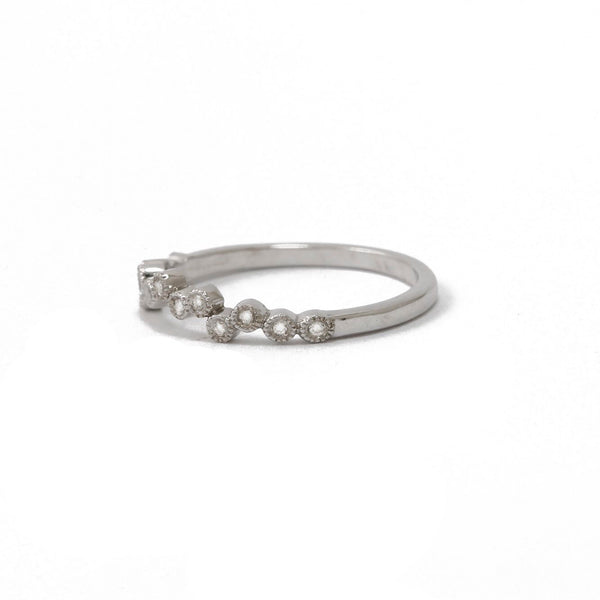 Scattered Diamond Ring In 9ct White Gold