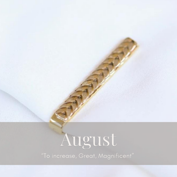 August Woven Tie Clip In Brass