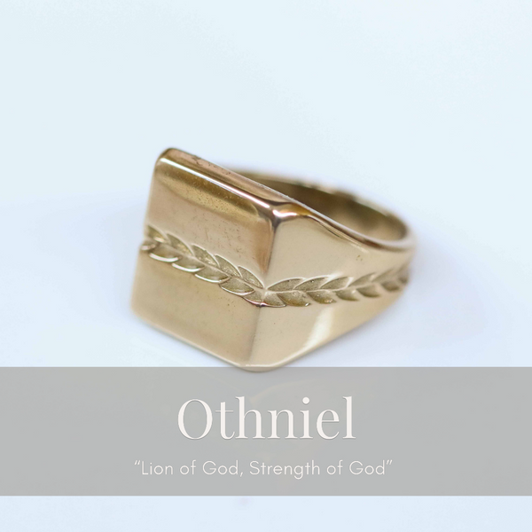 Othniel Woven Signet Ring In Brass