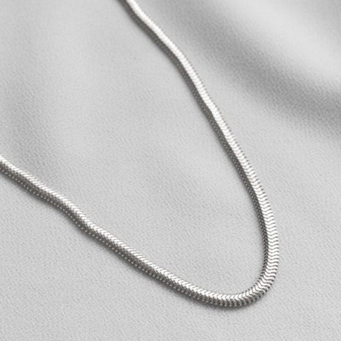 Flat Wide Chain in Silver