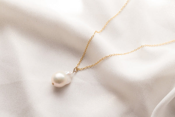 Baroque Pearl Pendant In Gold