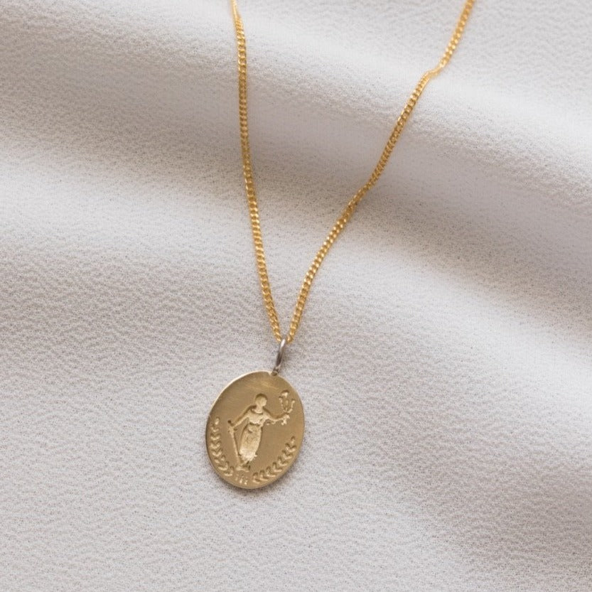 Lady of Liberty Pendant In Gold