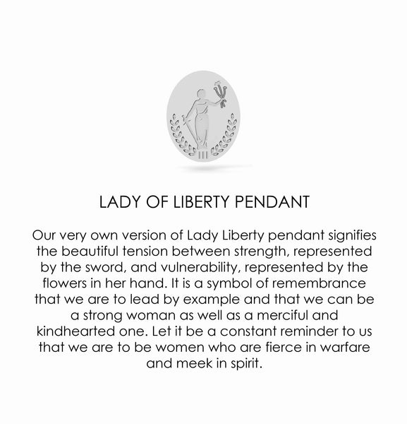 Lady of Liberty Pendant in Silver