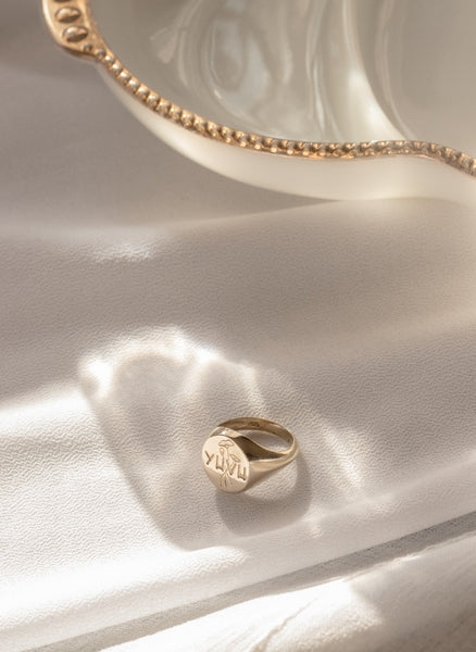 YHVH signet Ring in Brass