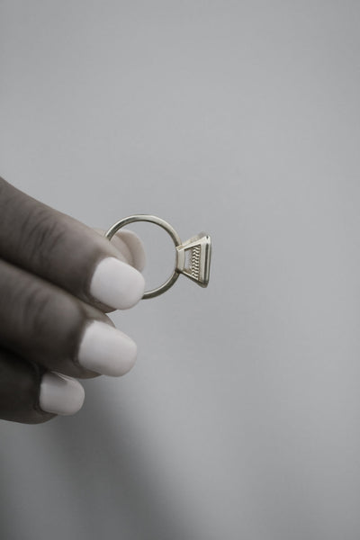 Brielle Strength Moissanite Ring In White Gold
