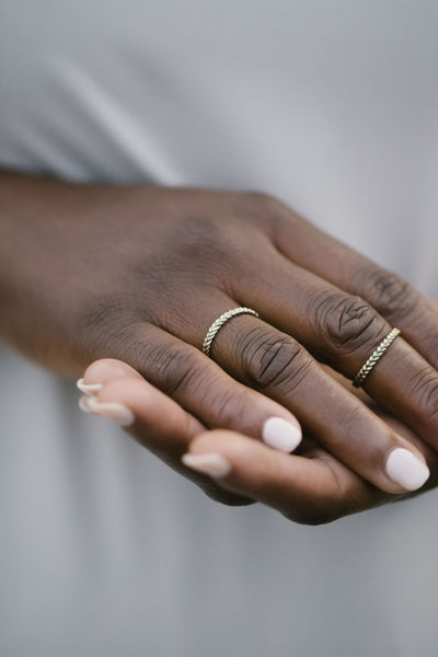 Jasmine Pure Woven Ring in Brass