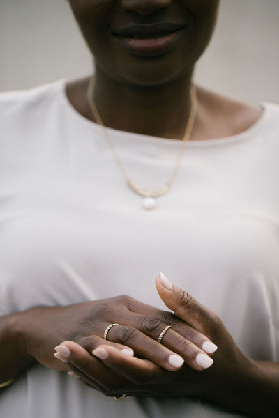 Jasmine Pure Woven Ring in Brass