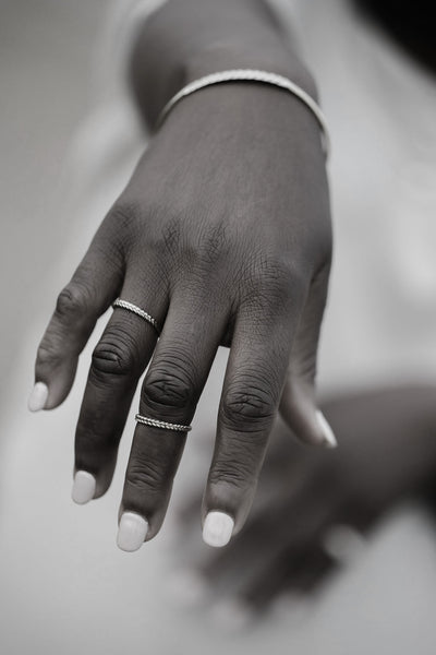 Jasmine Pure Woven Ring in Silver