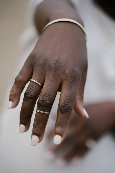 Jasmine Pure Woven Ring in Brass