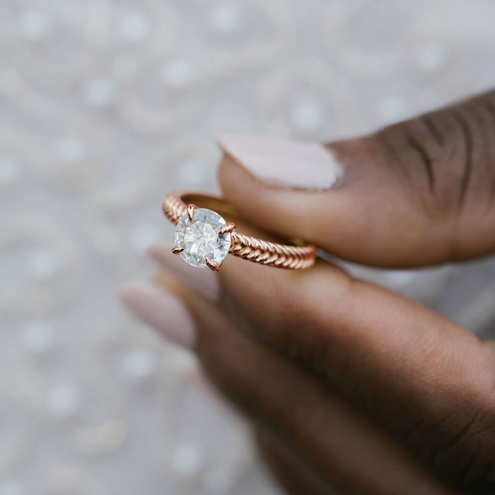 Starla Moissanite Ring In Rose Gold