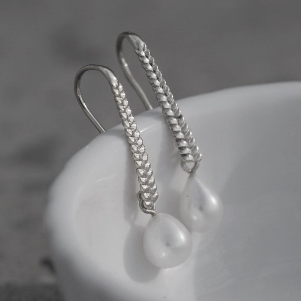 Ingrid Drop Pearl Earrings